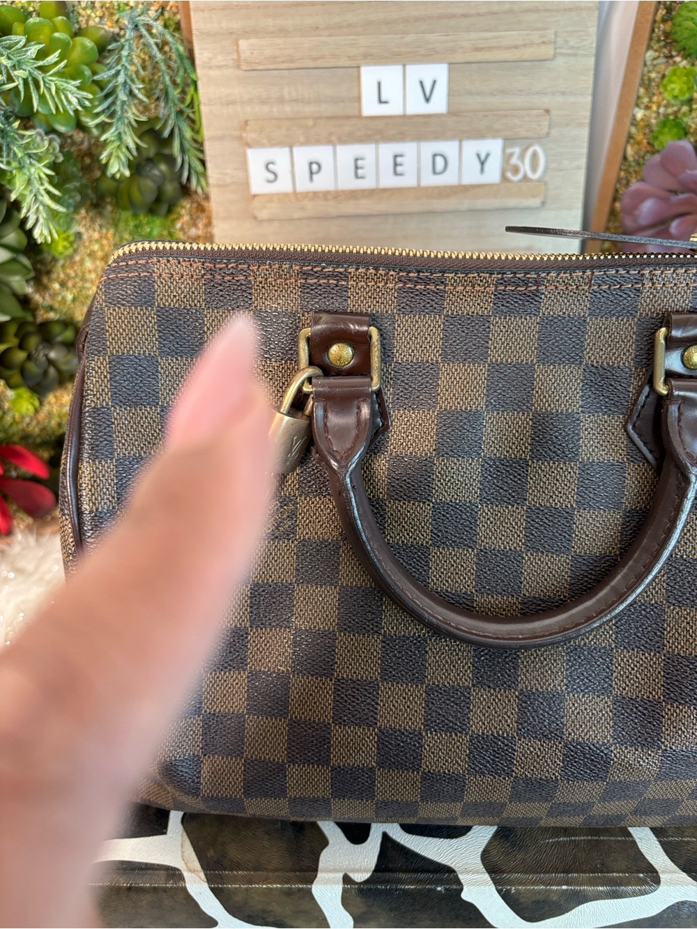 Authentic Louis Vuitton Brown Damier Ebene Speedy 30 Fair Condition - Picture 14 of 17